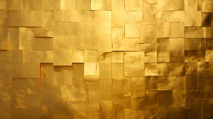 Pattern Squares of gold background.