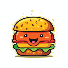 burger vector icon illustration