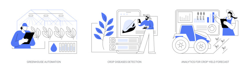 Smart technologies for modern farming isolated cartoon vector illustrations se © Visual Generation