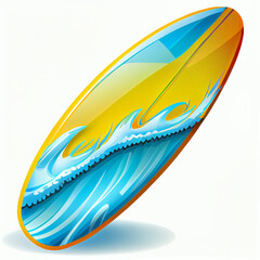 Surfboard clipart , Ai generated image