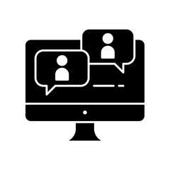 Webinar concept, online course, distant education, video lecture, internet group conference, training test, work from home, easy communication, vector icon