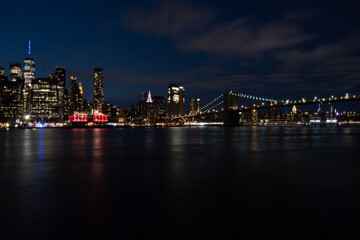 city skyline at night