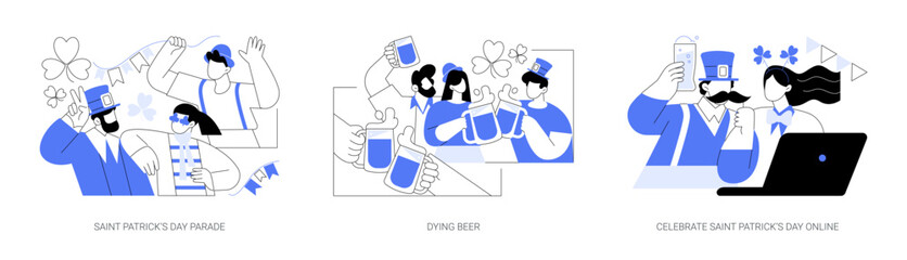 Saint Patrick Day isolated cartoon vector illustrations se