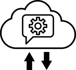 Data document Management System on cloud online documentation database and digital file storage system, database technology, file access. Vector illustration.