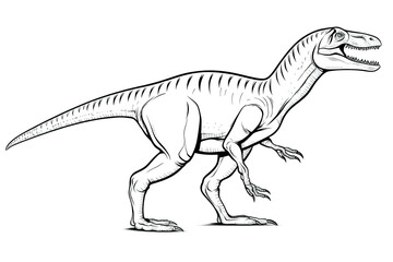 T-Rex Dinosaur Outline for Children's Coloring Activity