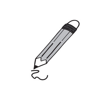 pencil write isolated icon. Pencil school isolated icon. Vector illustration. pencil cartoon flat style isolated on white background. vector illustration. 