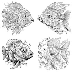Robot Animal Universe. Coloring books for children and adults as well as tattoo sketches. 