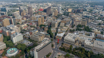 Fototapeta na wymiar Aerial View Of The City Of San Antonio, Texas