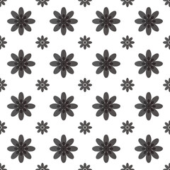 Seamless Colorful Abstract Flower Pattern from Ellipses