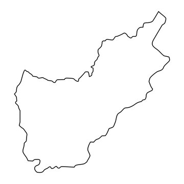 Kunar province map, administrative division of Afghanistan.