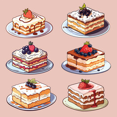 ational Strawberry Shortcake Day vector illustration