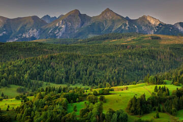 The Belianske Tatras before the sunrise, Osturnia. Slovakia