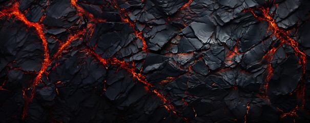 Abstract background of extinct lava with red gaps.