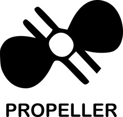 propeller Screw icon vector symbol design illustration