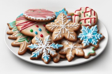 Fototapeta premium christmas cookies on a plate