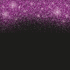 Obraz premium Black background with violet glitter sparkles.