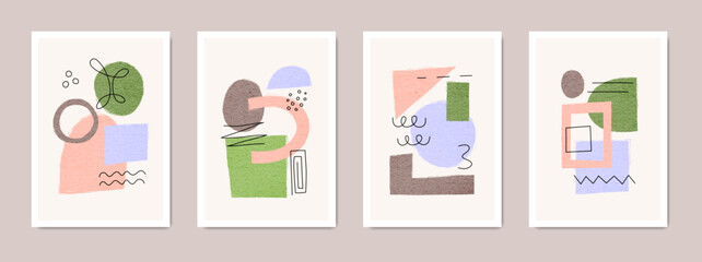 Set of contemporary minimalist posters.