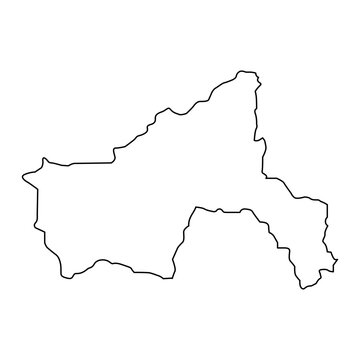 Parwan province map, administrative division of Afghanistan.