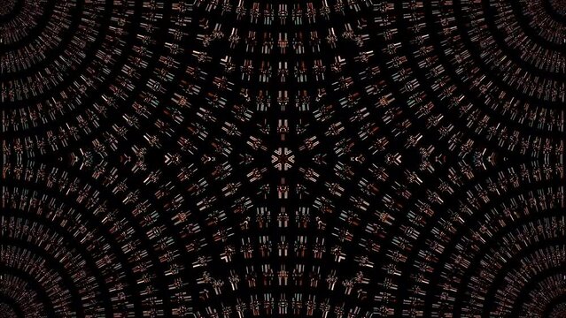 Abstract background moving stripes and flashing with shining light dots. Animation with circles	