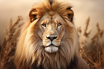 Fototapeta premium White Lion, Portrait Wildlife animal