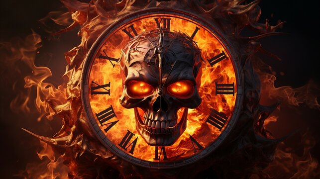 illustration the clock of death