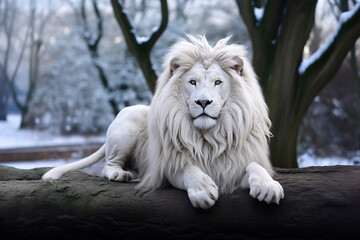 Obraz premium White Lion, Portrait Wildlife animal