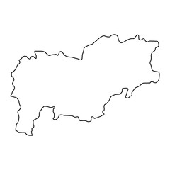 Uruzgan province map, administrative division of Afghanistan.