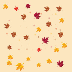 autumn vibe welcome october vector illustration background