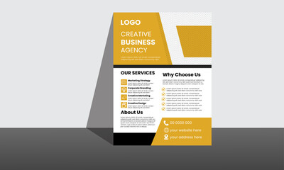 Business Flyer Layout with Graphic Elements.

