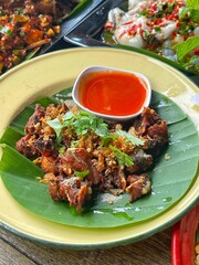 Cuisine Thailand style on top view