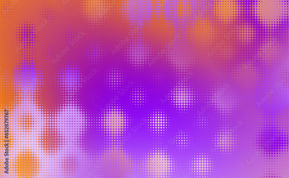 Poster Abstract defocused horizontal background with pop art halftone dots. Vector image.