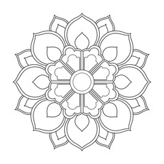 Dancheong Colored flower Korean traditional pattern.