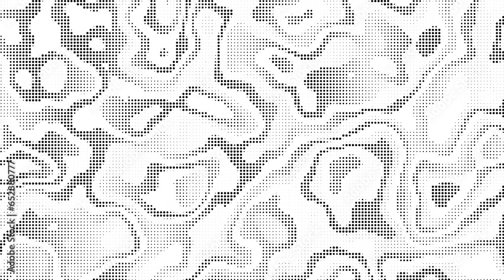 Poster monochrome gradient halftone dots background. vector illustration. big wave