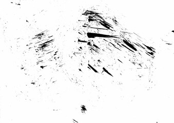 Abstract black and white background with grunge texture hand drawn illustration