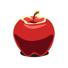 Cartoon red apple.