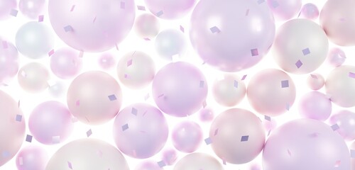 decorative ball background decorative glass balls glowing background 3D illustration