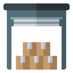 Warehouse icon vector. Simple icon in flat style, suitable for graphic design, website and mobile app