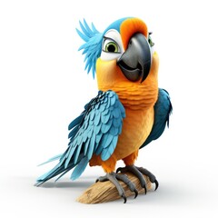 Cute macaw bird character