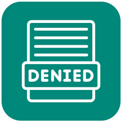 Denied Vector Icon Design Illustration