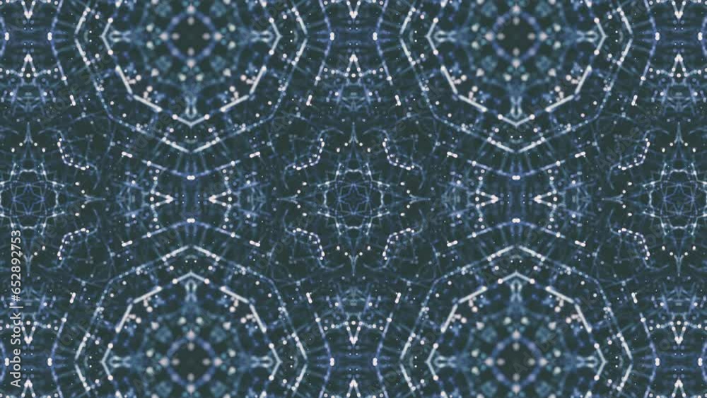 Poster abstract digital data hitech kaleidoscope background/ 4k animation of an abstract high technology ka