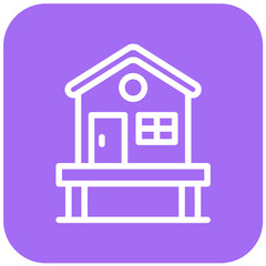 Fototapeta premium Cottage Vector Icon Design Illustration