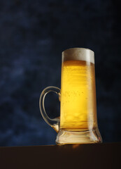 A mug with traditional German lager beer	