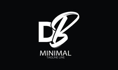 letter icon BD vector