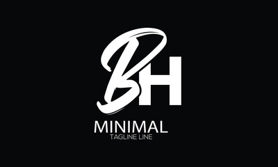 letter icon BH vector