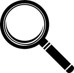 Magnifying glass or search icon isolated on white background - obrazy, fototapety, plakaty