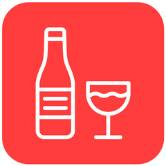 Wine Bottle Vector Icon Design Illustration