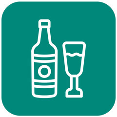 Champagne Vector Icon Design Illustration
