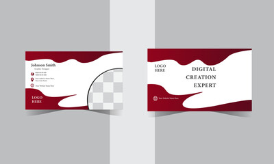modern business card design City Background Business Card Design Template Creative and Clean Can be adapt to Brochure, Annual Report, Magazine Poster double sided business card design template Vector 