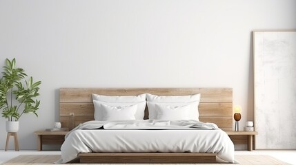 Fototapeta na wymiar Luxury modern bedroom suite interior design concept. AI generated image
