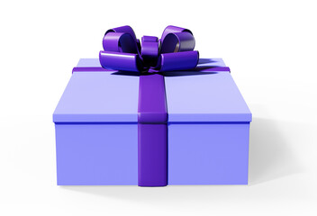 Pretty white box with red bow - hioliday present